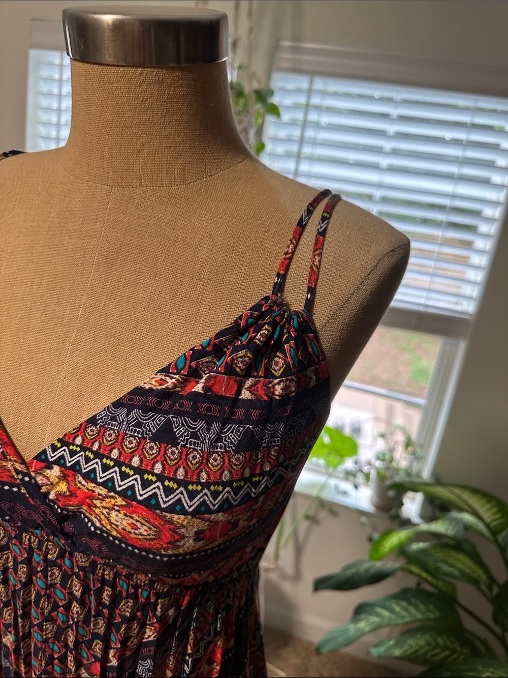 Bohemian Printed Maxi Dress - Multicolor - Picture 2 of 3